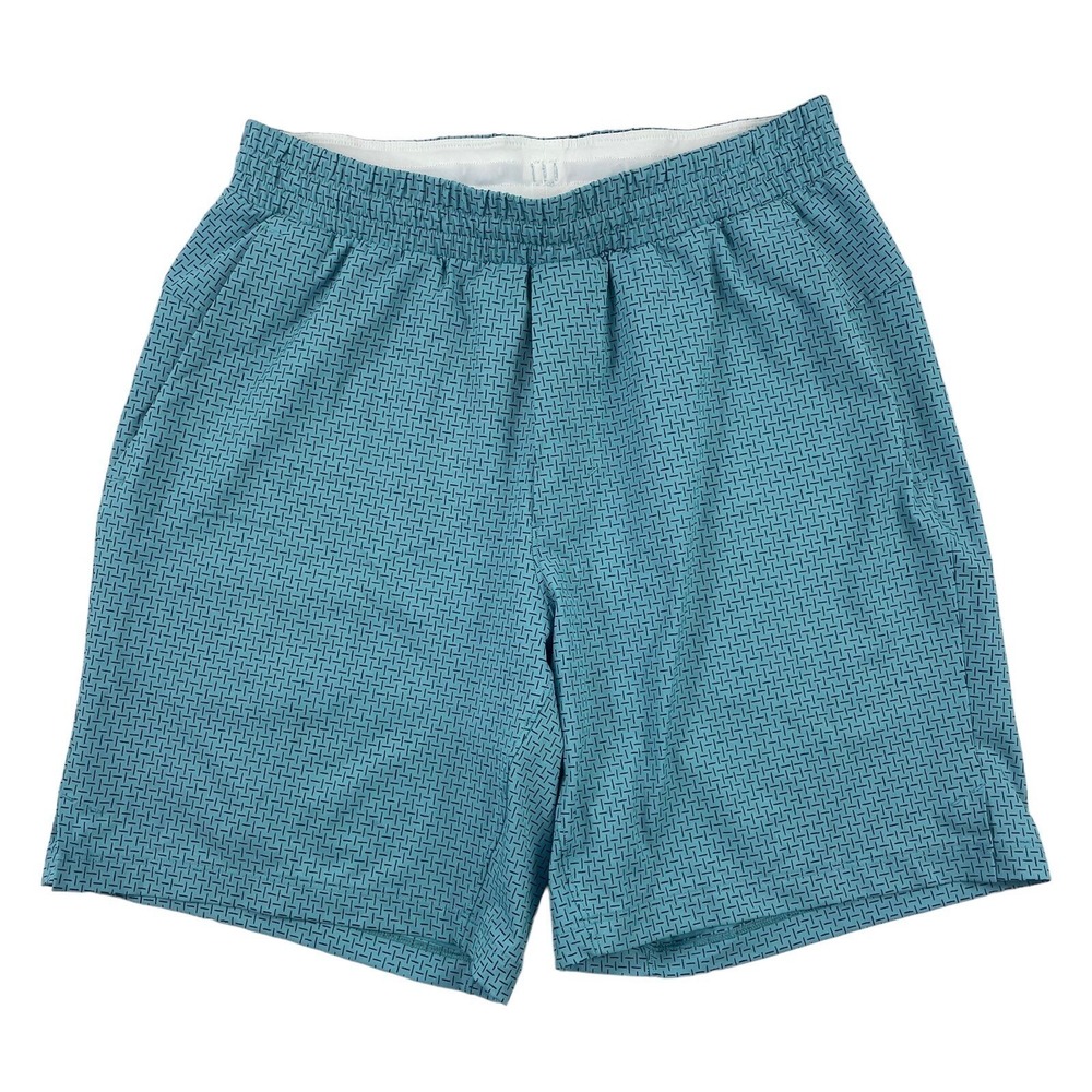 Lululemon Blue Patterned Mens Drawstring BoardShort Size Mens Small Excellent